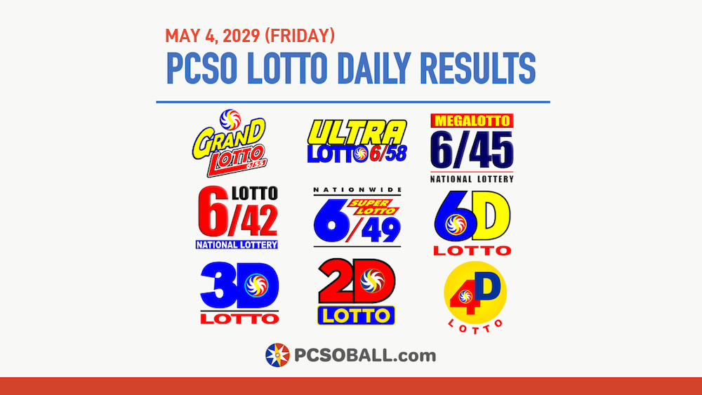 May 4, 2029 (Friday) PCSO Lotto Results