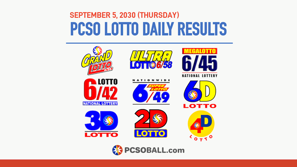 September 5, 2030 (Thursday) PCSO Lotto Results